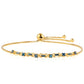 Goldplattiertes Silberarmband mit blauem Diamant