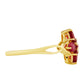 Goldplattierter Silberring mit Thai Rubin