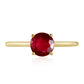 Goldplattierter Silberring mit Thai Rubin