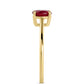 Goldplattierter Silberring mit Thai Rubin