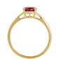 Goldplattierter Silberring mit Thai Rubin