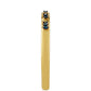 Goldplattierter Silberring mit blauem Diamant
