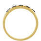 Goldplattierter Silberring mit blauem Diamant
