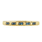 Goldplattierter Silberring mit blauem Diamant