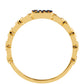 Goldplattierter Silberring mit blauem Diamant