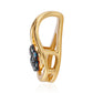 Goldplattierter Silberanhänger mit blauem Diamant