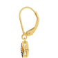 Goldplattierte Silberohrringe mit blauem Diamant