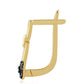 Goldplattierte Silberohrringe mit blauem Diamant