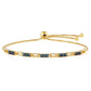 Goldplattiertes Silberarmband mit blauem Diamant