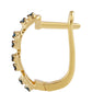Goldplattierte Silberohrringe mit blauem Diamant