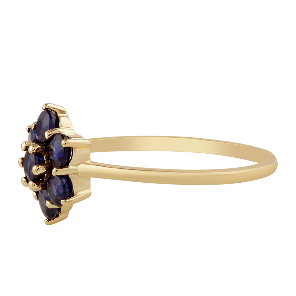 Goldring mit Thai Saphir