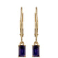 Goldohrringe mit Thai Saphir