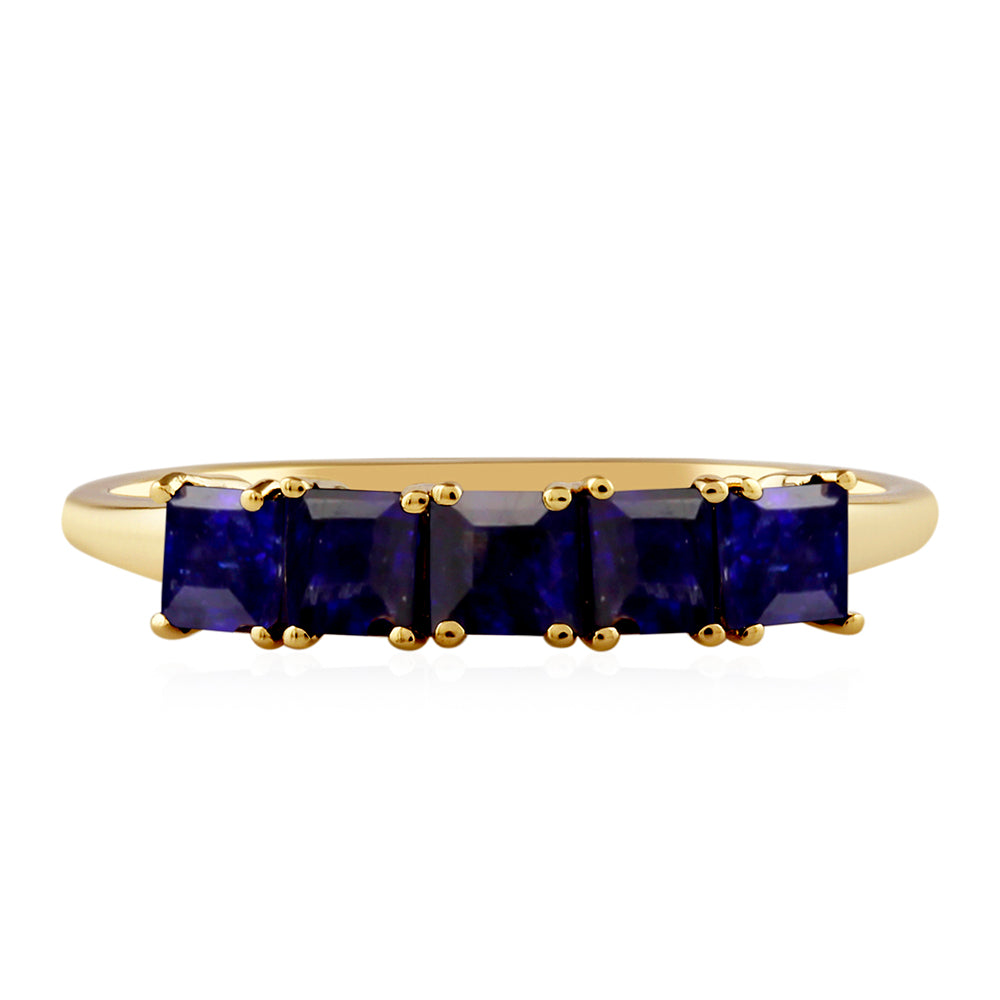 Goldring mit Thai Saphir 1 
