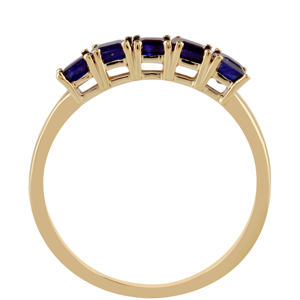 Goldring mit Thai Saphir 4 