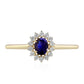 Goldring mit Thai Saphir und weißem Topas