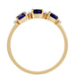 Goldring mit Thai Saphir und weißem Topas