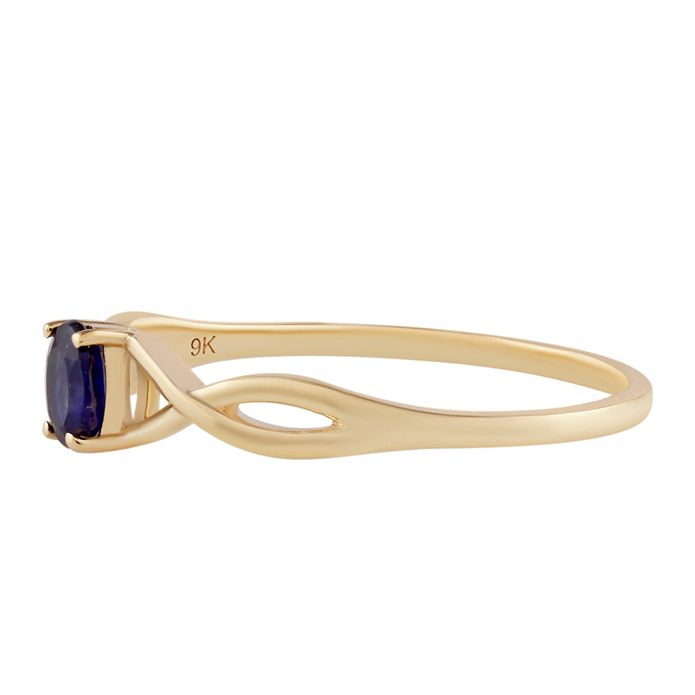 Goldring mit Thai Saphir