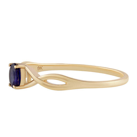 Goldring mit Thai Saphir