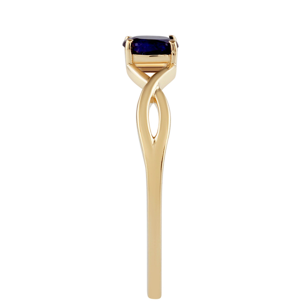 Goldring mit Thai Saphir 4 