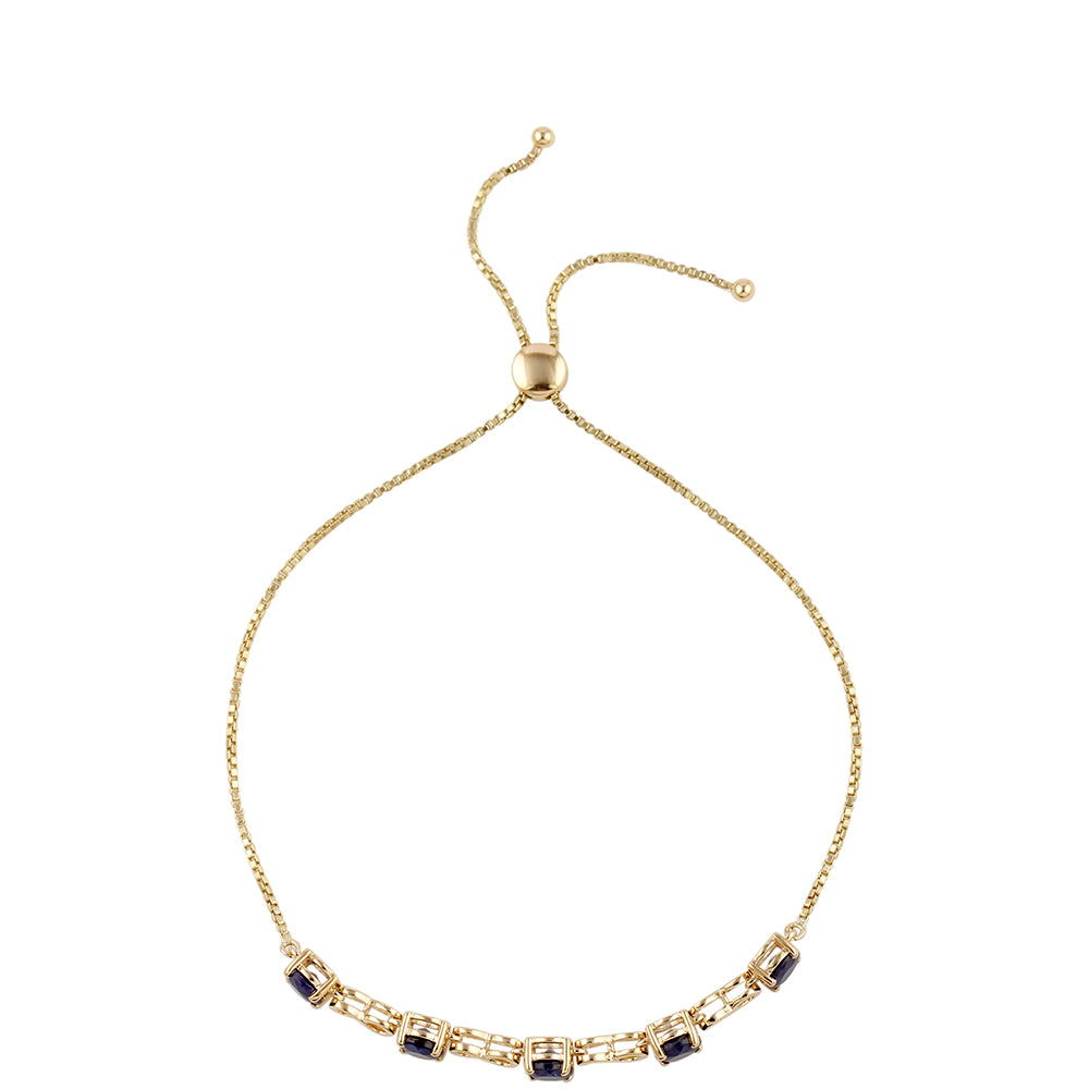 Goldarmband mit Thai Saphir