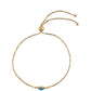 Goldplattiertes Silberarmband mit Dornröschen Türkis und weißem Topas