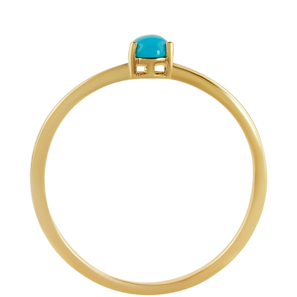 Goldplattierter Silberring mit Dornröschen Türkis 4 