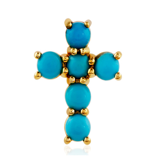 Goldplattierter Silberanhänger mit Dornröschen Türkis