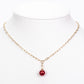 Goldplattierte Silberhalskette mit roter Süßwasserperle