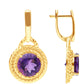 Goldplattierte Silberohrringe mit marokkanischem Amethyst