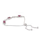 Silberarmband mit Rubin aus Madagaskar und weißem Topas