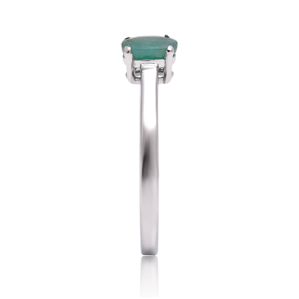 Silberring mit brasilianischem Smaragd 4 
