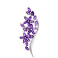 Silberbrosche mit marokkanischem Amethyst