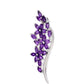 Silberbrosche mit marokkanischem Amethyst