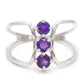 Goldplattierter Silberring mit marokkanischem Amethyst