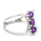Goldplattierter Silberring mit marokkanischem Amethyst