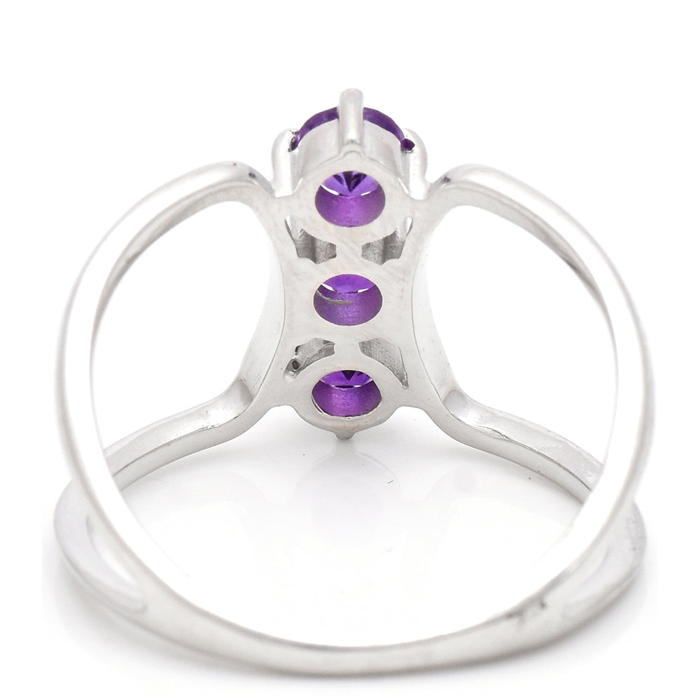 Goldplattierter Silberring mit marokkanischem Amethyst 4 