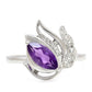 Silberring mit marokkanischem Amethyst und weißem Topas