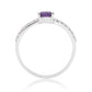 Goldplattierter Silberring mit marokkanischem Amethyst und weißem Topas