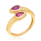 Goldplattierter Silberring mit Rubin aus Madagaskar