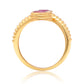 Goldplattierter Silberring mit Rubin aus Madagaskar