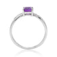 Silberring mit marokkanischem Amethyst und weißem Topas