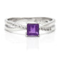 Silberring mit marokkanischem Amethyst und weißem Topas