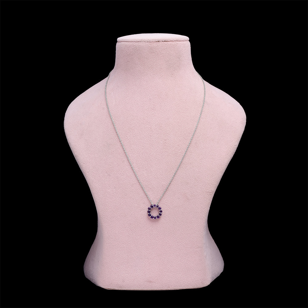 Silberanhänger mit marokkanischem Amethyst 1 