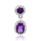 Silberanhänger mit marokkanischem Amethyst und weißem Topas