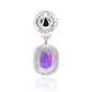 Silberanhänger mit marokkanischem Amethyst und weißem Topas