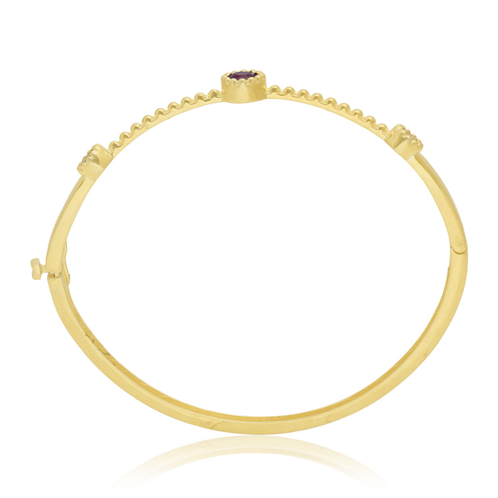 Goldplattierter Silberarmreif mit Rubin aus Madagaskar