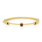 Goldplattierter Silberarmreif mit Rubin aus Madagaskar