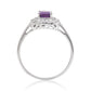 Silberring mit marokkanischem Amethyst und weißem Topas