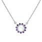 Silberhalskette mit marokkanischem Amethyst und weißer Süßwasserperle