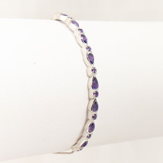Silberarmreif mit marokkanischem Amethyst